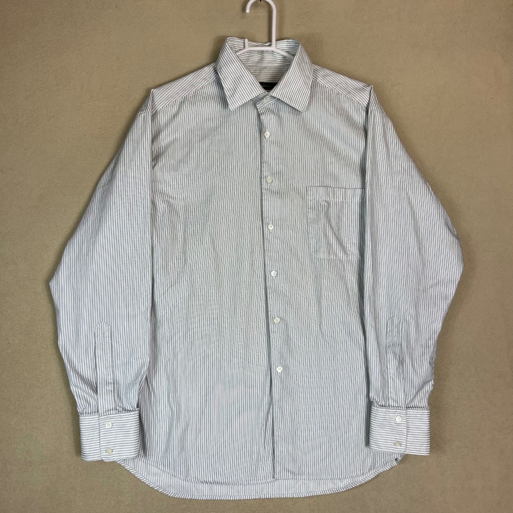 Ermenegildo Zegna Xxl Dress Shirt Striped Long Sleeve Cotton Menswear View 2